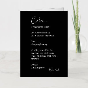 Rustig Inspirerend gedicht Folie Wenskaart