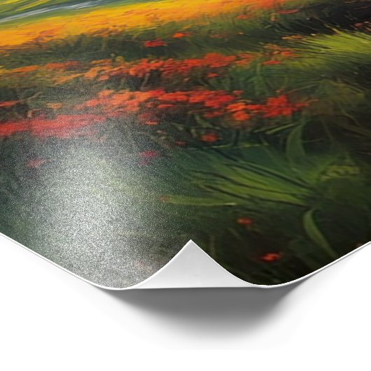 Rustig Japans platteland Foto Afdruk (Hoek)