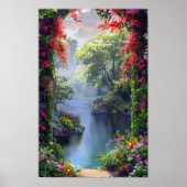 Rustig Japans Tuin Archway Poster (Voorkant)