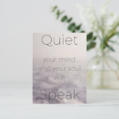 Rustig je geest en je ziel zal spreken briefkaart (Staand voorkant)