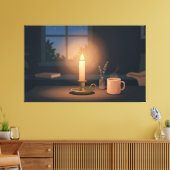 Rustig Kaarslicht Canvas Afdruk (Insitu (Woonkamer))