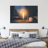 Rustig Kaarslicht Canvas Afdruk (Insitu (Slaapkamer))