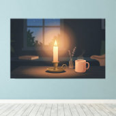 Rustig Kaarslicht Canvas Afdruk (Insitu (Houten vloer))