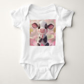 Rustig Kalf op Lotus - Baby Bodysuit (Voorkant)