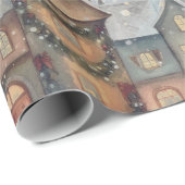 Rustig Kerst Dorp Sneeuw Cadeaupapier (Rol Hoek)