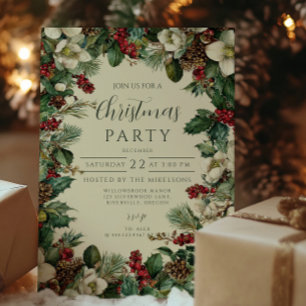 Rustig kerstfeest met groenblijvende bessen kaart
