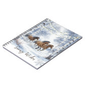 Rustig Kerstfeest met Paard Notitieboek (Linkerzijde)