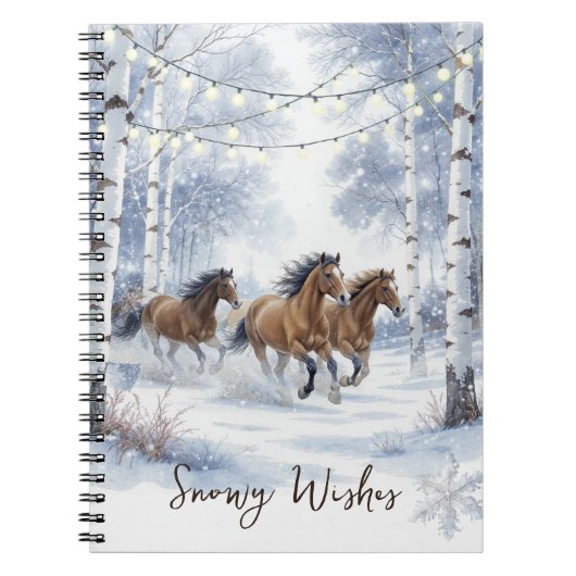 Rustig Kerstfeest met Paard Notitieboek (Voorkant)