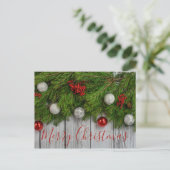 Rustig Kerstmis Kerstrapport Vakantie Briefkaart (Staand voorkant)