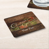 Rustig Kerstmis op het platteland Kartonnen Onderzetters (Schuin)