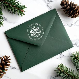 Rustig Kerstmis Retouradres Rubberstempel