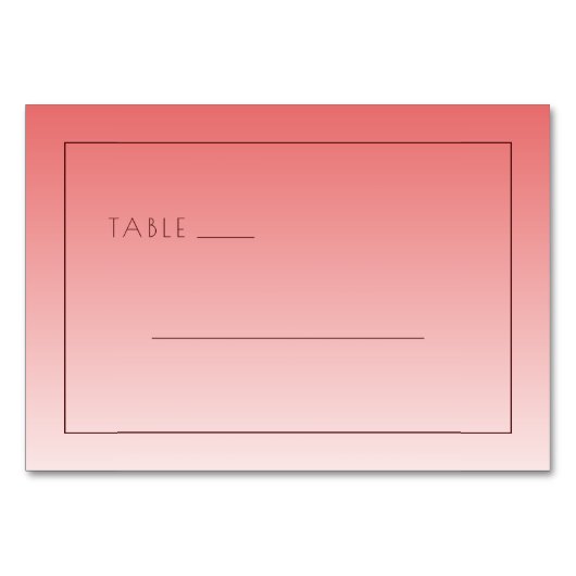 Rustig koraalverloop tafelkaart kaart (Voorkant)