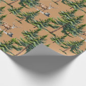 Rustig kraft hert in het bos cadeaupapier (Hoek)