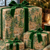 Rustig kraft hert in het bos cadeaupapier