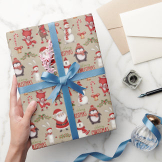 Rustig Kraft Kerstcadeau Inpakpapier