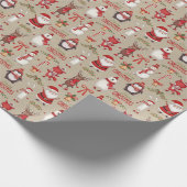 Rustig Kraft Kerstcadeau Inpakpapier (Hoek)