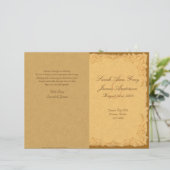 rustig land floral bruiloft programma (Staand voorkant)