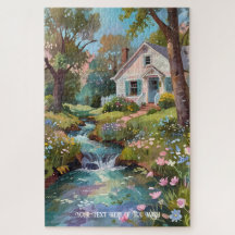 Rustig Landelijk Retreat Cottage Watercolor
