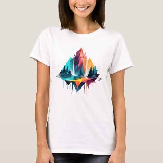 Rustig landschap Rustig Natuur Bergen T-shirt (Voorkant)