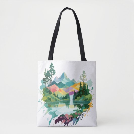 Rustig landschap Rustig Natuur Bergen Tote Bag (Voorkant)