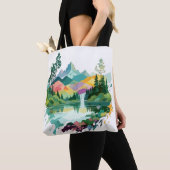 Rustig landschap Rustig Natuur Bergen Tote Bag (Dichtbij)