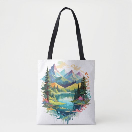 Rustig landschap Rustig Natuur Bergen Tote Bag (Voorkant)