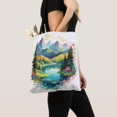 Rustig landschap Rustig Natuur Bergen Tote Bag (Dichtbij)