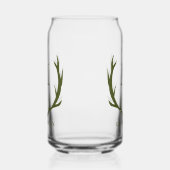 Rustig legergroen gewei aangepast geschenk voor br blikvorm glas (Rechts)
