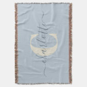 Rustig lichtblauw gepersonaliseerde naam monogram deken (Voorkant Verticaal)