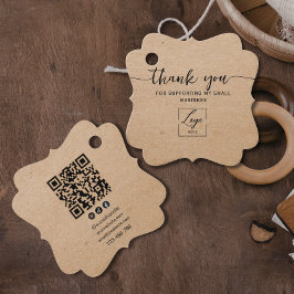 Rustig logo Kraft Ambachtelijk met liefde dank je Bedankjes Labels