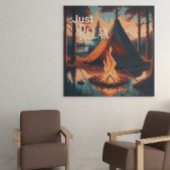 Rustig maar | Camping thema | Digitale kunst Canvas Afdruk