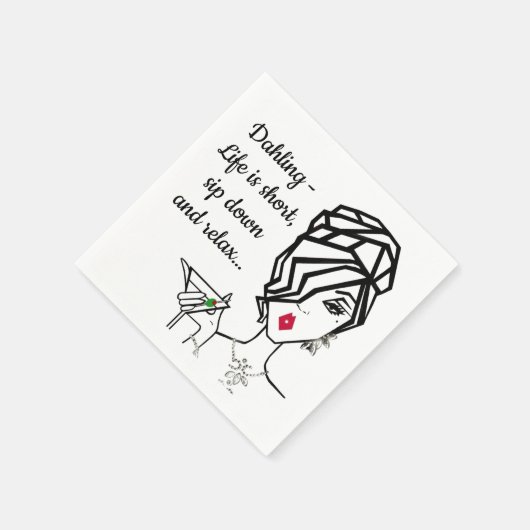 "Rustig maar en ontspan..." Servet (Hoek)