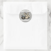 Rustig maar. Ga Coconut Ronde Sticker (Tas)