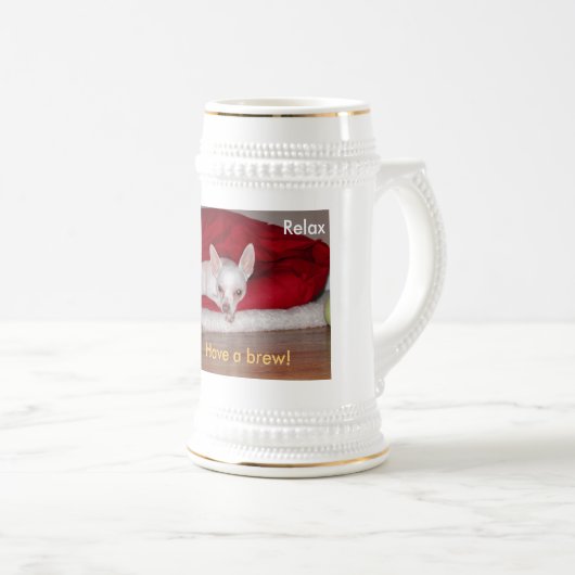 Rustig maar, heb een brouwtje! bierpul (Voorkant rechts)