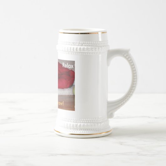 Rustig maar, heb een brouwtje! bierpul (Rechts)