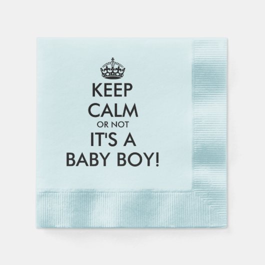 Rustig maar, het is een kleine jongen, grappig bab servet (Voorkant)