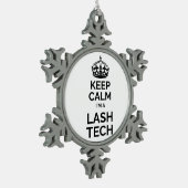 Rustig maar, ik ben een welkomsttechniek tin sneeuwvlok ornament (Links)