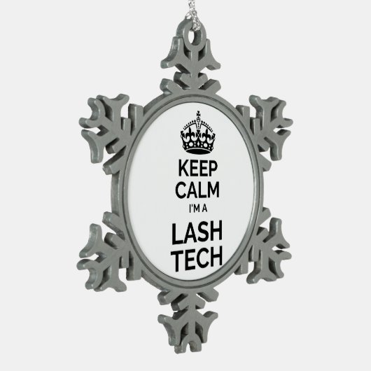 Rustig maar, ik ben een welkomsttechniek tin sneeuwvlok ornament (Links)