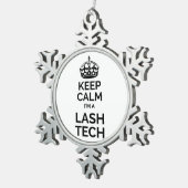 Rustig maar, ik ben een welkomsttechniek tin sneeuwvlok ornament (Rechts)