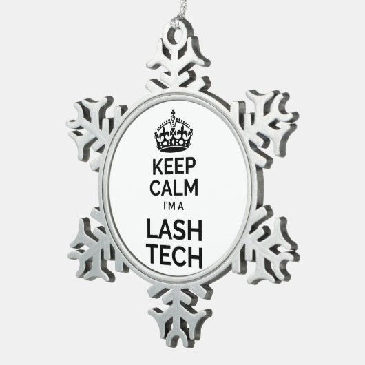 Rustig maar, ik ben een welkomsttechniek tin sneeuwvlok ornament (Rechts)