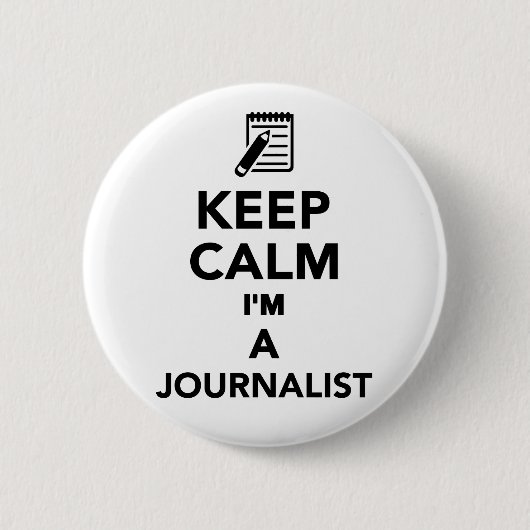 Rustig maar, ik ben journalist ronde button 5,7 cm (Voorkant)