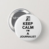 Rustig maar, ik ben journalist ronde button 5,7 cm (Voorkant /achterkant)