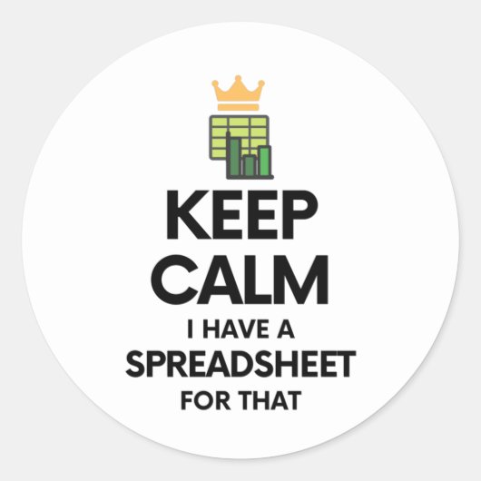 Rustig maar, ik heb een spreadsheet voor die Class Ronde Sticker (Voorkant)
