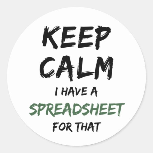 Rustig maar, ik heb een spreadsheet voor die Class Ronde Sticker (Voorkant)