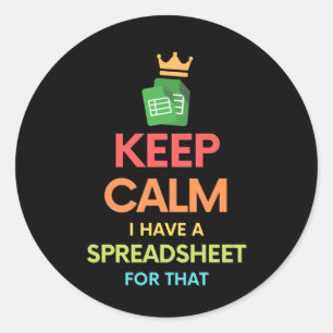 Rustig maar, ik heb een spreadsheet voor die Class Ronde Sticker