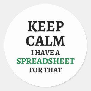 Rustig maar, ik heb een spreadsheet voor die Class Ronde Sticker