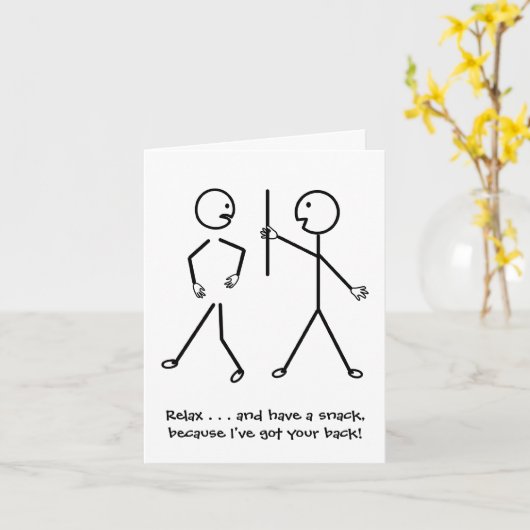 Rustig maar, ik heb je rug - word snel beter kaart (Gele Bloem)