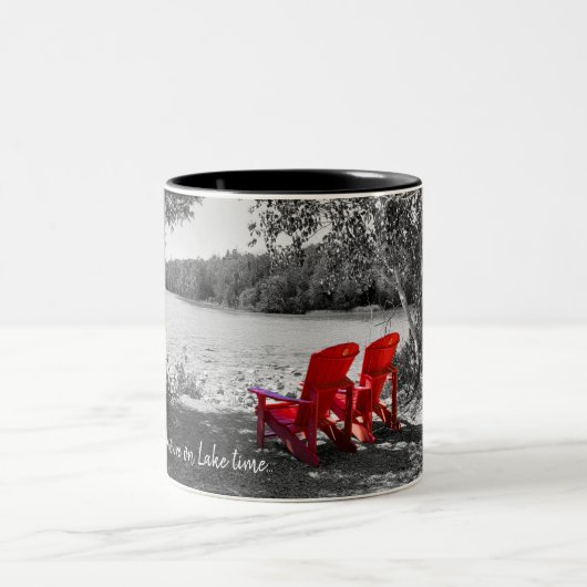 Rustig maar, je bent op het meer tweekleurige koffiemok (Center)