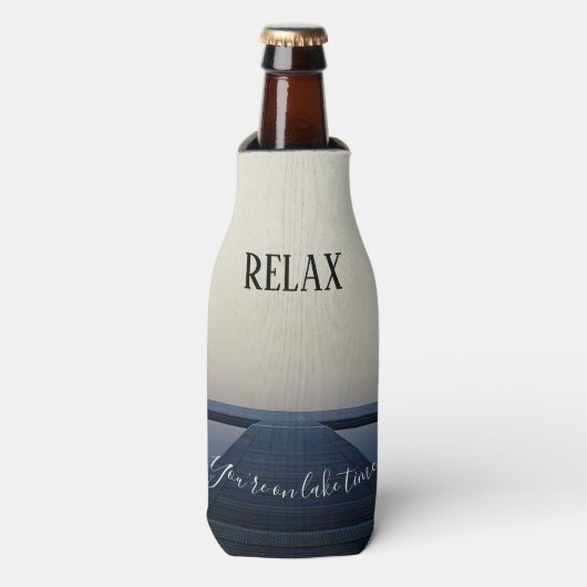 Rustig maar, je bent op Lake Time Boating Flesjeskoeler (Fles Voorkant)