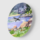 Rustig maar, je bent op Lake Time Waterverf Boatin Grote Klok (Hoek)